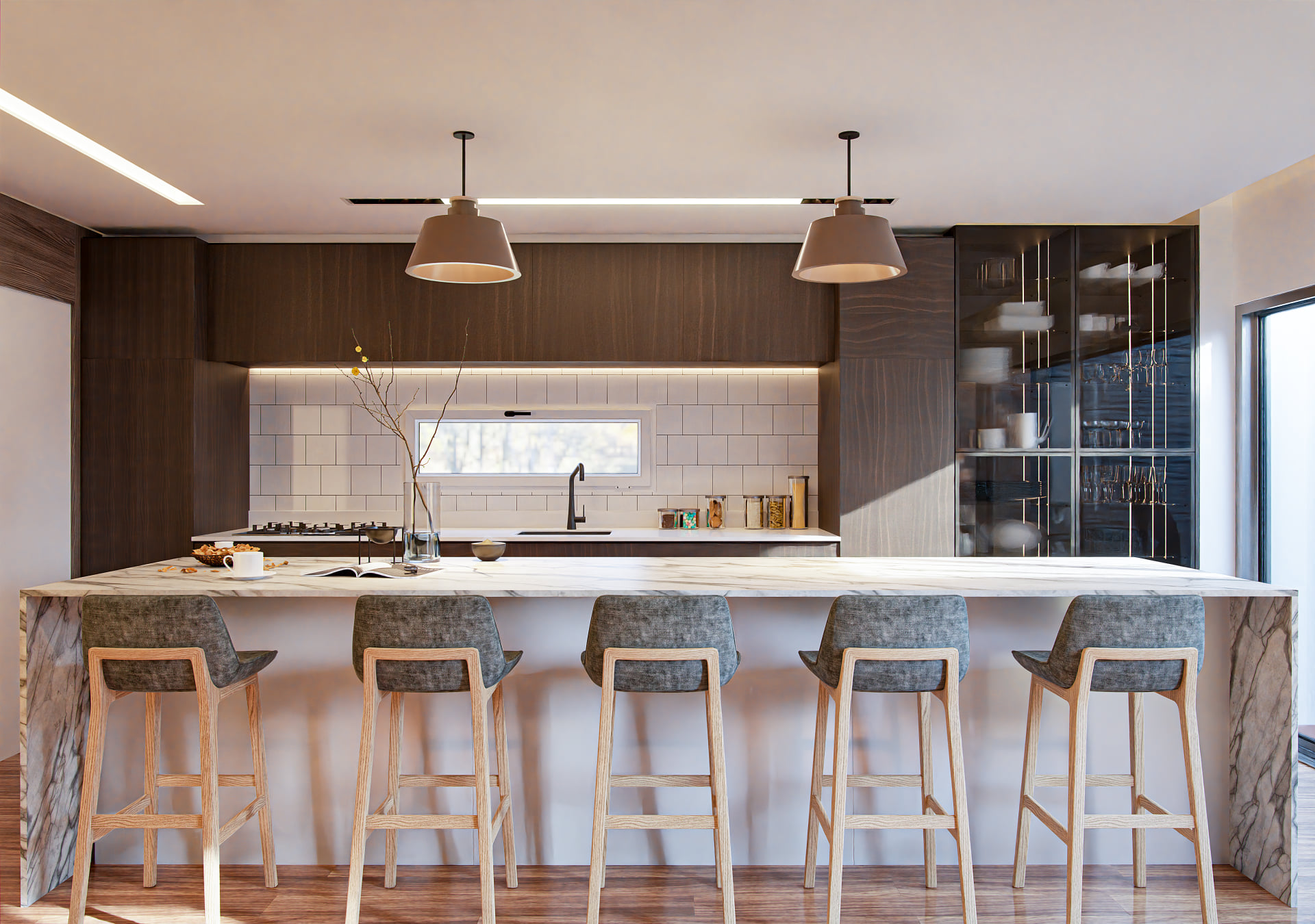 Sustainable House interior render in Blender